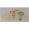 Image 1 : Chinese Fan Painting of Amorous Couple