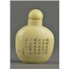 Image 2 : Two Snuff Bottles: Bone Carved & Porcelain