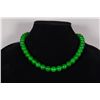 Image 2 : Chinese Emerald Green Jadeite Bead Necklace