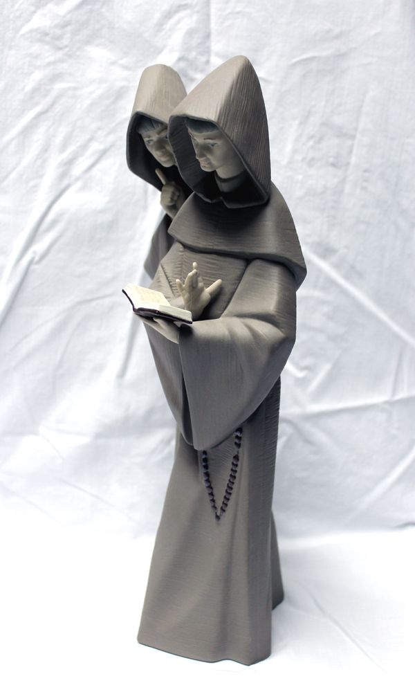 1982 Retired Lladro Monks in Prayer Figurine Salvador Debon