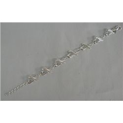 Sterling Silver Heart Link Bracelet