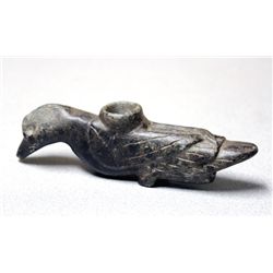 Prehistoric Mound Builder Bird Stone Pipe