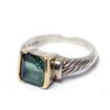Image 2 : 14Kt Yellow Gold  Sterling Tourmaline Ring
