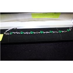 LADIES TENNIS BRACELET ON CHOICE LAB EMERALD