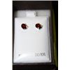Image 1 : .925 STERLING SILVER REAL GARNET EARRINGS
