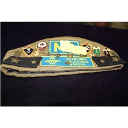 RUSSIAN COMMUNIST MILITARY HAT W/ BADGES ON CHOICE