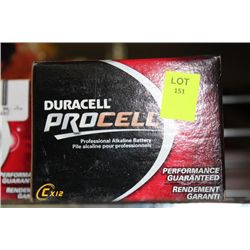 BOX W 12  DURACELL 'C' CELL BATTERIES