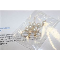 14K YELLOW GOLD & CULTURED PEARL EARRINGS