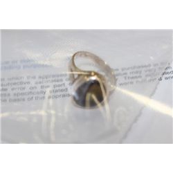 14K YELLOW GOLD AMMOLITE GEMSTONE RING