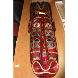 WOOD CARVED MASK WALL HANGING