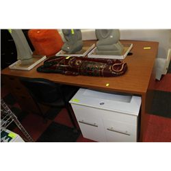#2 SHOWHOME DESK W 3 DRAWER CABINET AND OFFICE