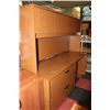 Image 1 : #5 SHOWHOME OFFICE DESK W HUTCH AND 2 DRAWER FILER