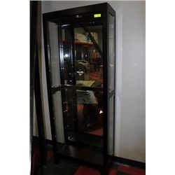 #42 WOOD AND GLASS DISPLAY CABINET