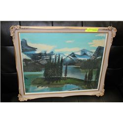 ESTATE FRAMED MOUNTAIN SCENE PICTURE