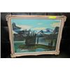 Image 1 : ESTATE FRAMED MOUNTAIN SCENE PICTURE