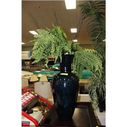 SHOWHOME BLACK VASE W FOLIAGE