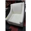 Image 1 : #14 WHITE FABRIC ARMCHAIR X2