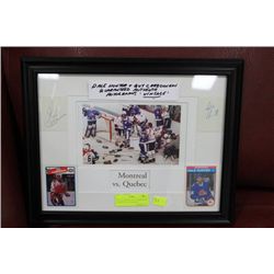 DALE HUNTER & GUY CARBONNEAU AUTHENTIC AUTOGRAPH