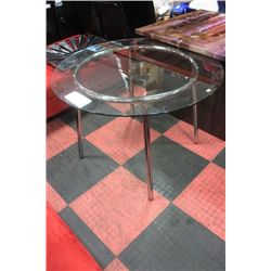 SHOWHOME METAL AND GLASS KITCHEN TABLE