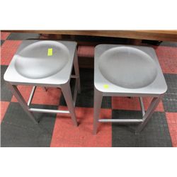 #13 PAIR OF ALUMINUM STOOLS