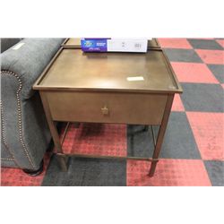 SHOWHOME GOLD TONE END TABLE X2