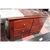 Image 1 : #17 WOOD 6 DRAWER SHOWHOME DRESSER
