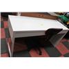 Image 1 : #46 SHOWHOME WHITE 2 DRAWER DESK W RED CHAIR