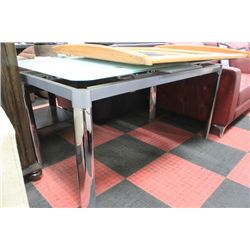 METAL AND GLASS KITCHEN TABLE