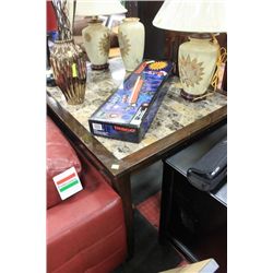 'FAUX'  MARBLE TOP DINING TABLE