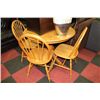 Image 1 : WOOD TABLE W 4 CHAIRS