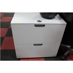 SHOWHOME WHITE 2 DRAWER FILING UNIT