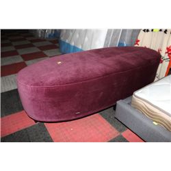 SHOWHOME PURPLE FABRIC OTTOMAN