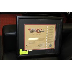 CANADIAN HERITAGE CLASSIC CERTIFICATE