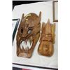 Image 1 : PAIR OF WOODEN MASKS