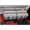 Image 1 : #44 PAIR OF SHOWHOME STRIPED STOOLS