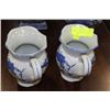 Image 1 : PAIR OF BLUE & WHITE PITCHERS