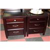 Image 1 : SHOWHOME PAIR OF 3 DRAWER NIGHT STANDS