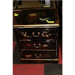 HAND PAINTED 3 DRAWER CABINET