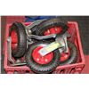 Image 1 : BIN OF RUBBER TIRE CASTER WHEELS