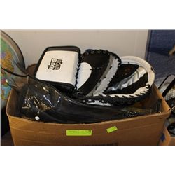 BOX OF SPORTS EQUIPMENT