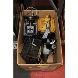 BOX OF OUTDOOR LANTERNS & LAMPS
