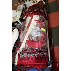 PAIR OF HANDKNOTTED RUGS, RED