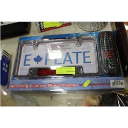 SCROLLING LICENSE PLATE FRAME