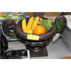 CENTERPIECE VASE, CRACKLED FINISH, INCLUDES FRUIT