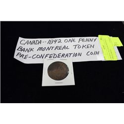 CANADA 1842 BANK MONTREAL TOKEN (BENT)