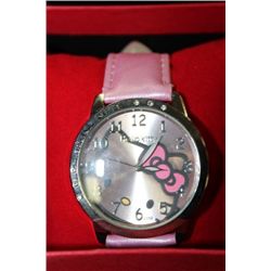 HELLO KITTY PINK STRAP LADIES WATCH