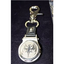 BACARDI "BAT SIGNAL" WATCH, W/ KEY RING
