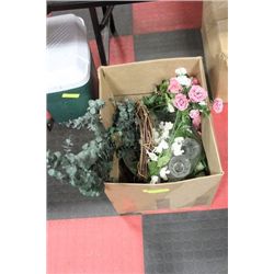 BOX OF PUNCH BOWL, ARTIFICIAL FLOWER