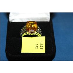 LADIES LAB CHAMPAIGNE TOPAZ RING ON CHOICE : SZ 7