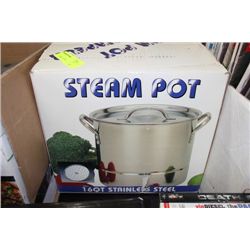 16 QT ST STEEL STEAM POT